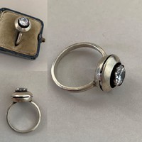 Gyönyörű ezüst gyűrű!! Button fazon!