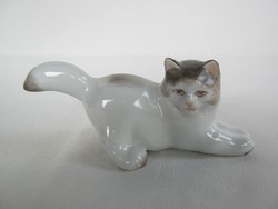 Zsolnay porcelán cica macska