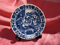 Antique Dutch porcelain royal geodewagen, plate, vintage