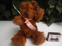 Teddy bear - handicraft - German - special beautiful - very soft - 21 x 12 cm - beautiful condition