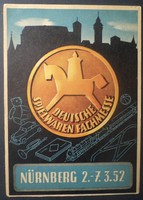 3.Deutsche Spielwaren Fachmesse Nürnberg 1952 Einladungskarte