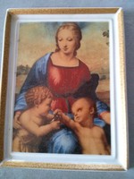 Raffaello Tengelicés Madonna- részlet fajansz kép