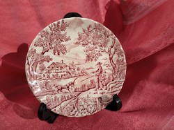 English, scenic porcelain small plate