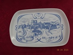 Alföldi porcelain bowl with a mouse inscription and a view. Sample piece, marked 305, d 50615. Available!