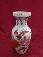 Japán porcelán váza, kézzel festett, magassága 20 cm.