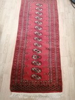 Kézi csomozasu Afghan Bochara mintás szőnyeg 170 x 65 cm eladó