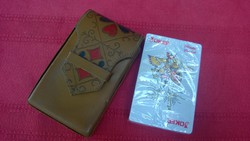 Retro leather card box-card holder + joker card as a gift as well