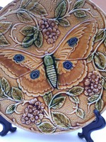 Álomszép STEIDL ZNAIM majolika tányér 19,5 cm 
