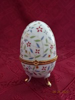 Faberge típusú porcelán tojás, magassága 10,5 cm. Vanneki! Jókai.