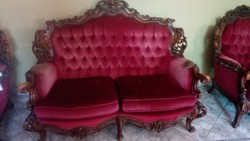 Antik Barokk kanapé + két db fotel