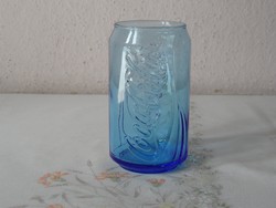 Coca cola üveg pohár ( kék, 3 dl.-es )