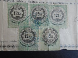 ZA315.2   Régi irat  Kecskemét 1872 Tomácsek Alajos - Böszler - Bogyó Pál sk esperesp.
