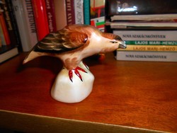 Aquincum porcelain bird figurine with hand painting