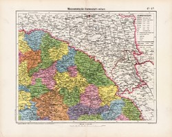 Magyarország északkeleti része térkép 1906 (4), magyar, atlasz, eredeti, Ung, Máramaros, Zemplén