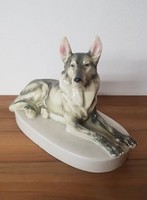 Drasche antik porcelán kutya figura