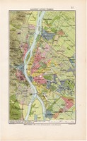 Budapest Székes - főváros térkép 1906 (4), eredeti, atlasz, Magyarország, Buda, Pest, Homolka József