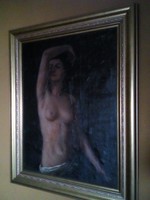 Large oil painting in a flawless frame