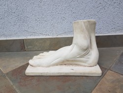 Anatómiai lábfej szobor, méret jelezve, 2200 gramm, gipsz