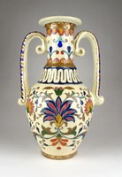 1B600 Nagyméretű antik Fischer Ignác kerámia váza 35 cm