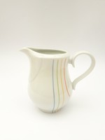 Alföldi retro porcelán tejszínes kiöntő színes csíkokkal