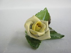 Herendi porcelán sárga rózsa