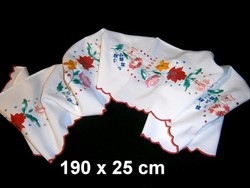 Kalocsai mintával kézzel hímzett nagyon szép függöny drapéria 190 x 25 cm