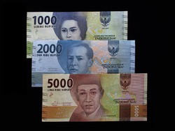 UNC - 1000-2000-5000 RUPIA - INDONÉZIA (Új pénz- különleges papír!)