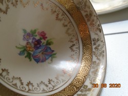 Oscar schlegelmilch unique hand painted Meissen flower pattern with gold pattern coffee cup with saucer