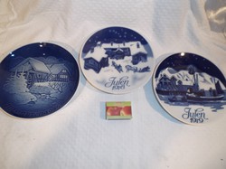 Porcelán - 1975 - 1978 - 1979 - jelzett - norvég - Karácsonyi FALI tányérok  - hibátlan 18 cm 