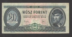 20 forint 1965. VF!!  Aránylag, alacsony sorszám!!  NAGYON SZÉP BANKJEGY!!  RITKA!!