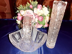 Kristály kosár és váza