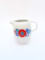 Alföldi retro porcelán cukortartó - Bella 207 menzamintával kék és piros virágokkal