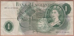 Bankjegy 1 Font  Nagybritannia1970-77