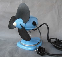 VKM retro gumi lapátos kék asztali ventilátor 