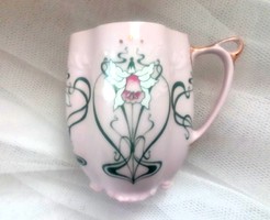 Halvány rózsaszín szecessziós csésze 