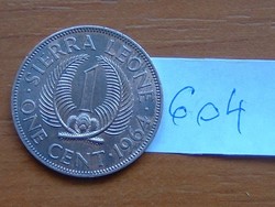 SIERRA LEONE 1 CENT 1964 SIR MILTON MARGAI # 604