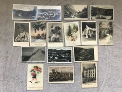 16 db nagyon régi II.világháborús képeslap! Van közte 2 db náci levelezőlap is Hitleres bélyeggel!