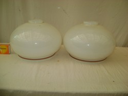 Két darab retro tejüveg csillár, lámpa búra - hiánypótlásra