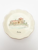 Aquincum retro porcelán szuvenír - Tata nyaralási emlék tányérka