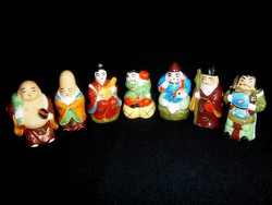 7 db régi jelzett eredeti Japán porcelán figura