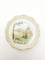 Aquincum retro porcelán szuvenír - Mecsek nyaralási emlék tányérka