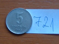 ARGENTIN 5 CENTAVOS 1993 (finom betűk) 75% réz, 25% nikkel # 721