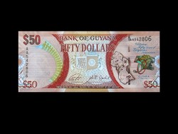 UNC - 50 DOLLÁR - GUYANA - 2016 - Ritka emlék bankjegy!