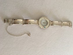 Israeli silver watch with turquoise stone