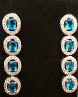 Topaz gemstone sterling silver /925/ earrings--new
