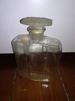 Óriási antik parfümös üveg csiszolt dugóval, big antique perfume glass