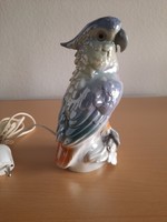 Retro porcelán papagáj hangulat lámpa
