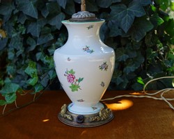 Antik nagyméretű Herendi porcelán asztali lámpa lámpatest búra nélkül