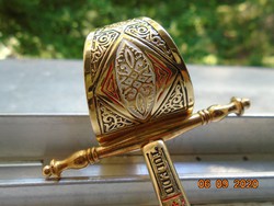 Toledói kézzel készült Színes Zománc és Arany díszkard