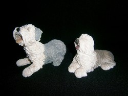 2 db porcelán/kerámia Óangol Juhász kutya: egyik a Goebel Saphír kollekció darabja